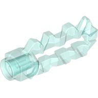 Weapon Sword Double Blade Serrated with Bar Holder (Chi Sword) Trans-Light Blue