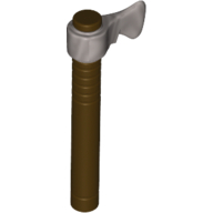 Weapon Tomahawk with Flat Silver Blade Dunkelbraun