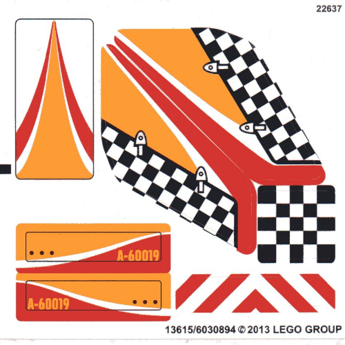 Sticker Sheet for Set 60019-1 [No Color/Any Color]