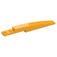 Brick Curved 10 × 1 [Symmetric Inside Ridges] Leuchtendes Hellorange