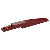 Brick Curved 10 × 1 [Symmetric Inside Ridges] Dark Red