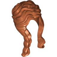 Hair Long and Braided on Right, Hole on Top Dunkelorange