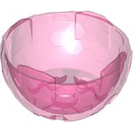 Pod, Round, Half, Alien 2 × 4 × 2 Trans-Dark Pink