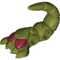 Creature, Insectoid with Dark Red Eyes Print in Olive Green