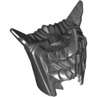 Helmet Spiked with Hood Black Print Perltitan