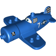 Duplo Airplane with Skipper Riley Print Blue