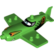 Duplo Airplane with Ripslinger Print Hellgrün