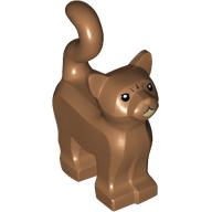 Animal, Cat, Standing New Style with White Chin, and Reddish Brown Stripes on Forehead Print (Crookshanks) Mittelnougat