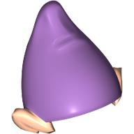 Hat, Elf Ears with Medium Laveder Hat Print Light Nougat