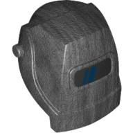 Helmet Welding with Dark Blue Stripes on Black Visor Print Perltitan