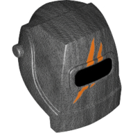 Helmet Welding with Visor with Orange Stripes Perltitan