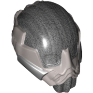 Helmet Space with Breathing Mask and Black and Silver Markings Print Pearl Titanium