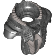 Minifig Neckwear Armor Space with Shoulder Protection and Breastplate with Black and Silver Markings Print Perltitan