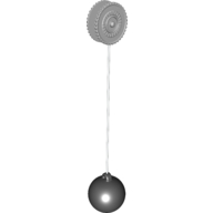 Duplo Winch Drum Narrow Ridged with String and Wrecking Ball Schwarz