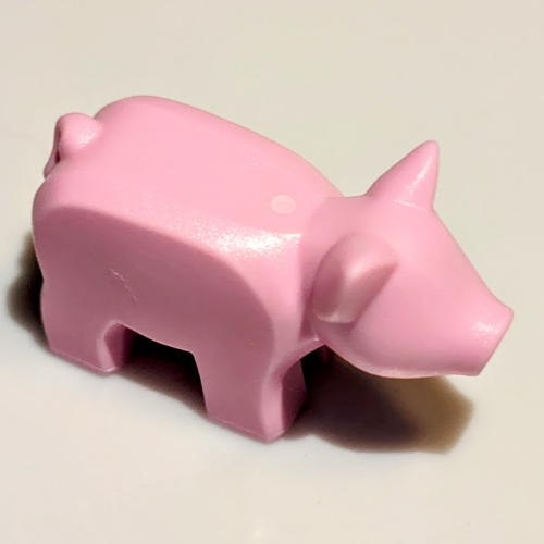 Animal, Pig / Piglet, Small [Plain] Bright Pink