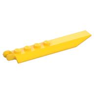 Hinge Plate 1 × 8 Locking with Angled Side Extensions, Squared Plate Underside, 7 Teeth Yellow