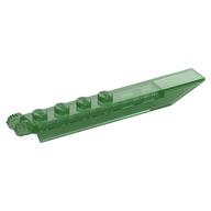 Hinge Plate 1 × 8 Locking with Angled Side Extensions, Squared Plate Underside, 7 Teeth Transparent-Grün