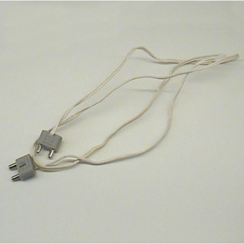 Wire with Light Gray 2-Prong Connectors, 4.5V, Type 1 Connectors, 96L White