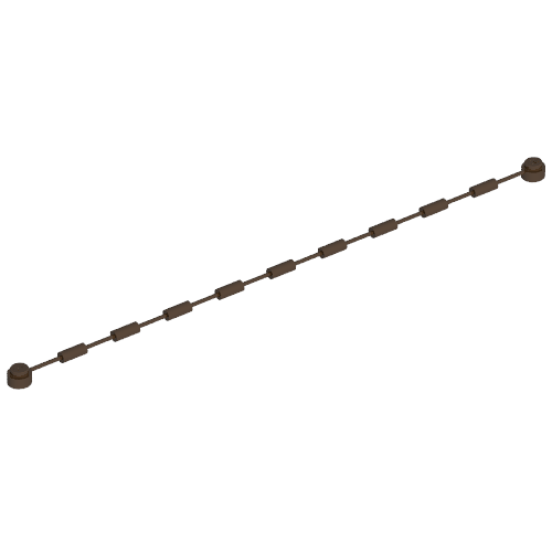 String with End Studs and Minifig Grips 21L Brown