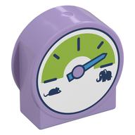 Duplo Brick 1 × 3 × 2 Round Top with Scale Gauge, Mouse, Elephant print Lavender