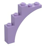 Brick Arch 1 × 5 × 4 [Continuous Bow, Raised Underside Cross Supports] Lavender