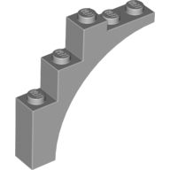 Brick Arch 1 × 5 × 4 [Continuous Bow, Raised Underside Cross Supports] Light Bluish Gray