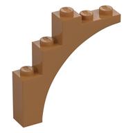 Brick Arch 1 × 5 × 4 [Continuous Bow, Raised Underside Cross Supports] Mittelnougat