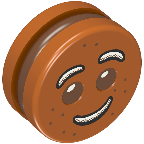 Minifig Head Special, Gingerbread Man Dunkelorange