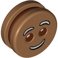 Minifig Head Special, Gingerbread Man Medium Nougat
