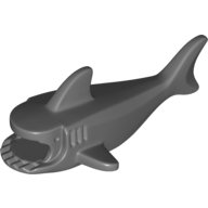 Animal Body Part, Shark Body with Three Gill Slits Dark Bluish Gray