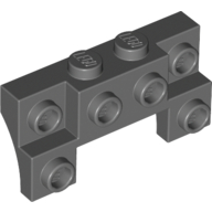 Brick Special 2 × 4 - 1 × 4 with 2 Recessed Studs and Thin Side Arches