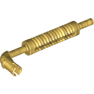 Exhaust Pipe with Technic Pin - Flat End, Rounded Hole Pearl Gold