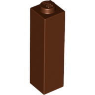 Brick 1 × 1 × 3 Reddish Brown