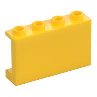 Panel 1 × 4 × 2 with Side Supports - Hollow Studs Yellow