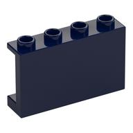 Panel 1 × 4 × 2 with Side Supports - Hollow Studs Dark Blue