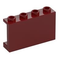 Panel 1 × 4 × 2 with Side Supports - Hollow Studs Dark Red