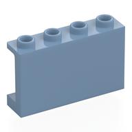 Panel 1 × 4 × 2 with Side Supports - Hollow Studs Sand Blue