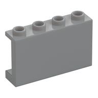 Panel 1 × 4 × 2 with Side Supports - Hollow Studs Light Bluish Gray