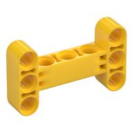 Technic Beam 3 × 5 Thick [90° Offset Centre Beam Holes] Yellow