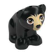 Animal, Bear, Small with Hole in Top, Nougat Eyes, Tan Face print Black