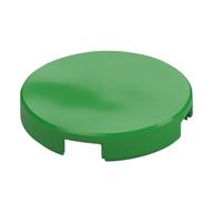 Tile Round 2 × 2 with Bottom Stud Holder Bright Green