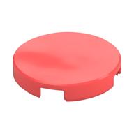 Tile Round 2 × 2 with Bottom Stud Holder Coral