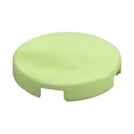 Tile Round 2 × 2 with Bottom Stud Holder Yellowish Green
