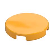 Tile Round 2 × 2 with Bottom Stud Holder Bright Light Orange