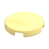 Tile Round 2 × 2 with Bottom Stud Holder Bright Light Yellow
