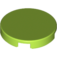 Tile Round 2 × 2 with Bottom Stud Holder Limette