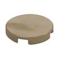 Tile Round 2 × 2 with Bottom Stud Holder Dark Tan