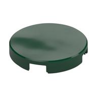 Tile Round 2 × 2 with Bottom Stud Holder Dark Green