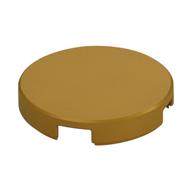 Tile Round 2 × 2 with Bottom Stud Holder Pearl Gold