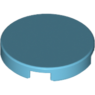 Tile Round 2 × 2 with Bottom Stud Holder Mittelazur